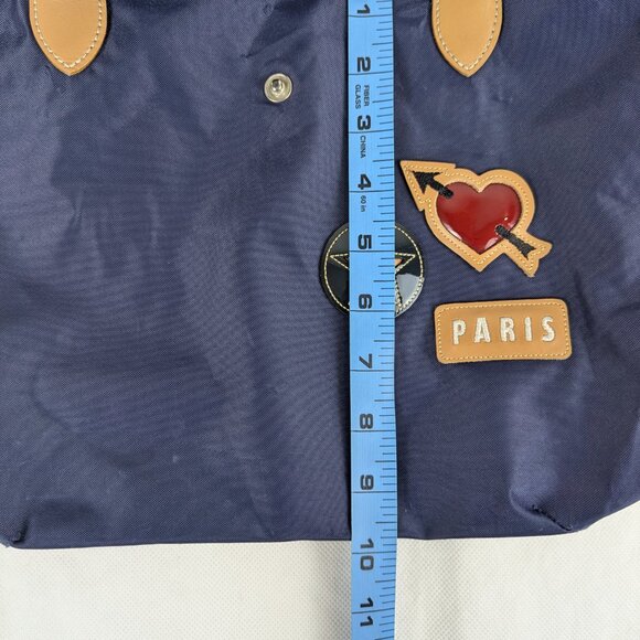 Longchamp Le Pliage Nylon Heart Tote Bag Blue - Great Deal - Fast Ship. - Picture 12 of 15